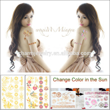 Latest Body Skin Safe Tattoo Sticker Changing Colour in The Sun BS-8031